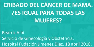 CRIBADO DEL CÁNCER DE MAMA.